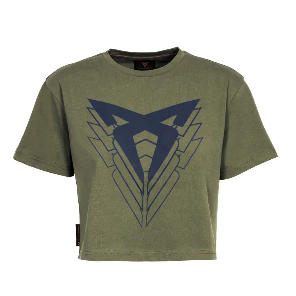 Dámské triko CROP TOP s velkým logem CUPRA
