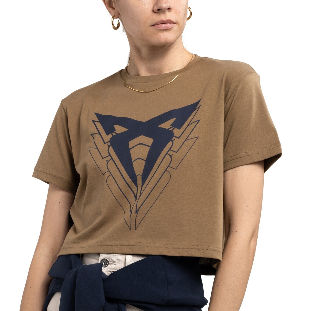 Dámské triko CROP TOP s velkým logem CUPRA