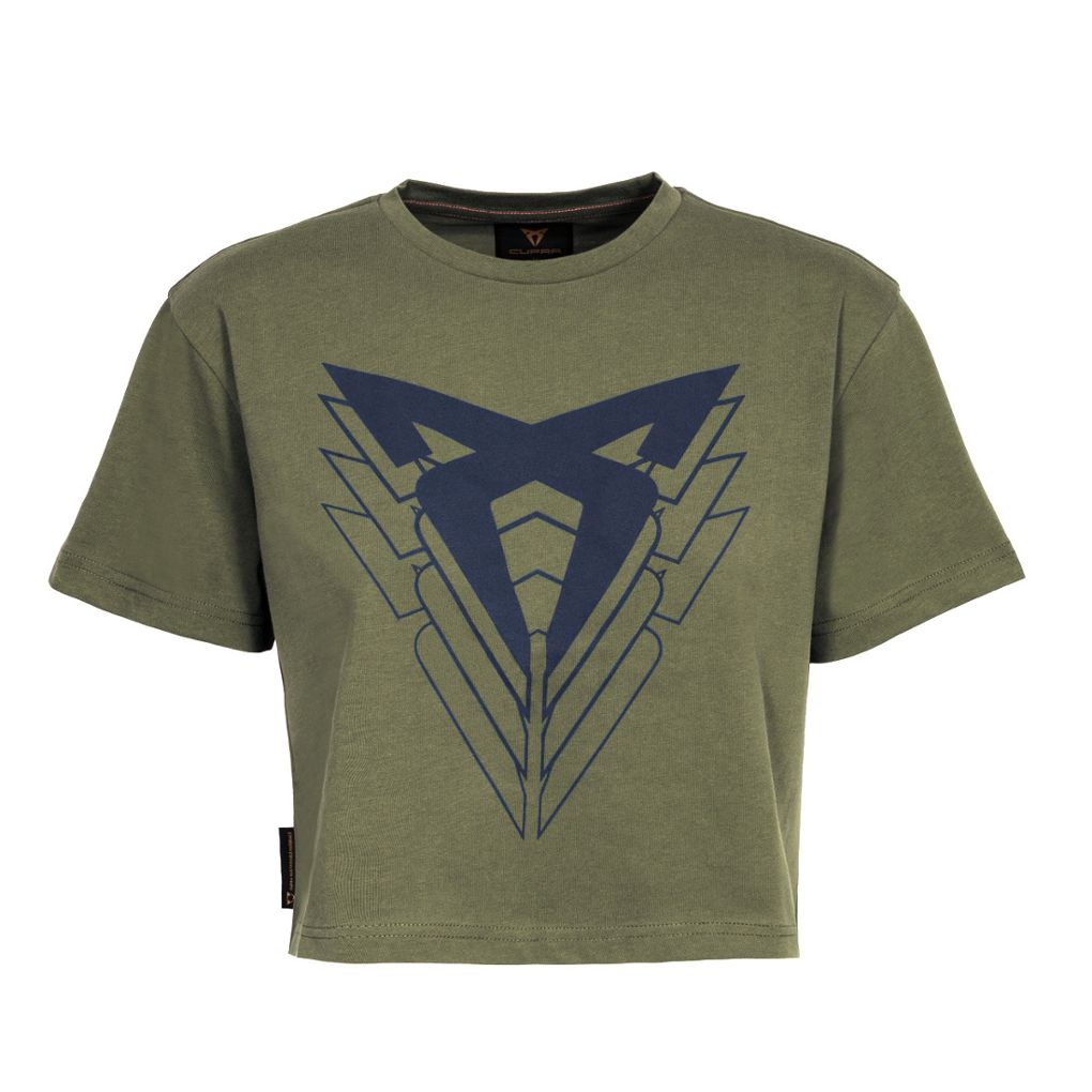 Dámské triko CROP TOP s velkým logem CUPRA