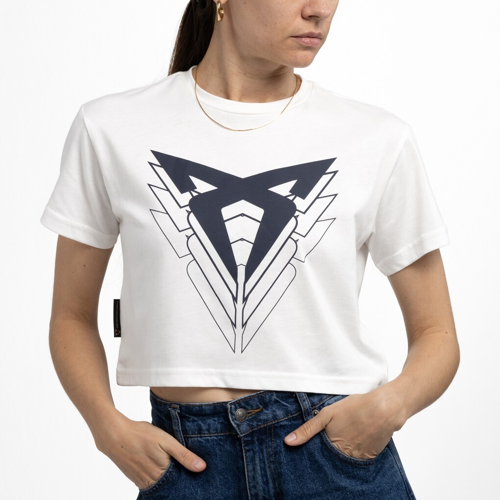 Dámské triko CROP TOP s velkým logem CUPRA