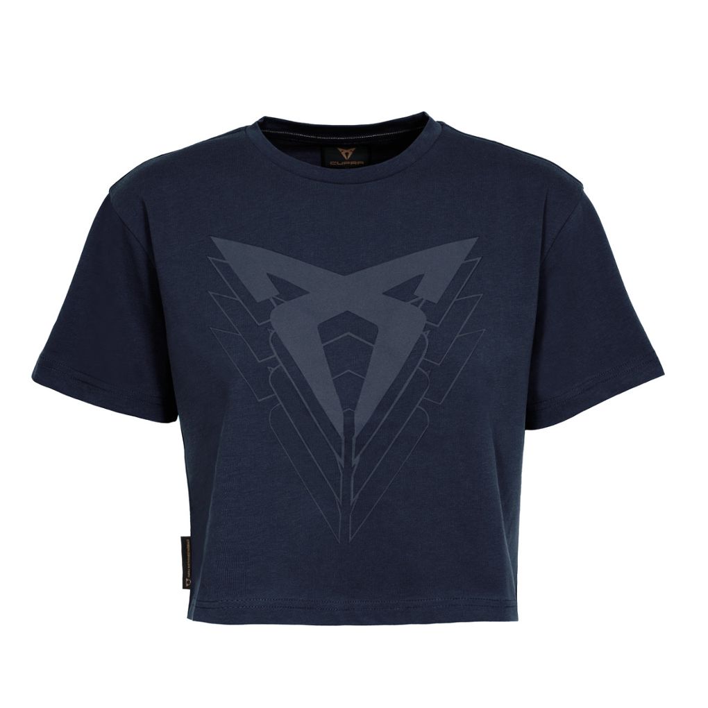 Dámské triko CROP TOP s velkým logem CUPRA