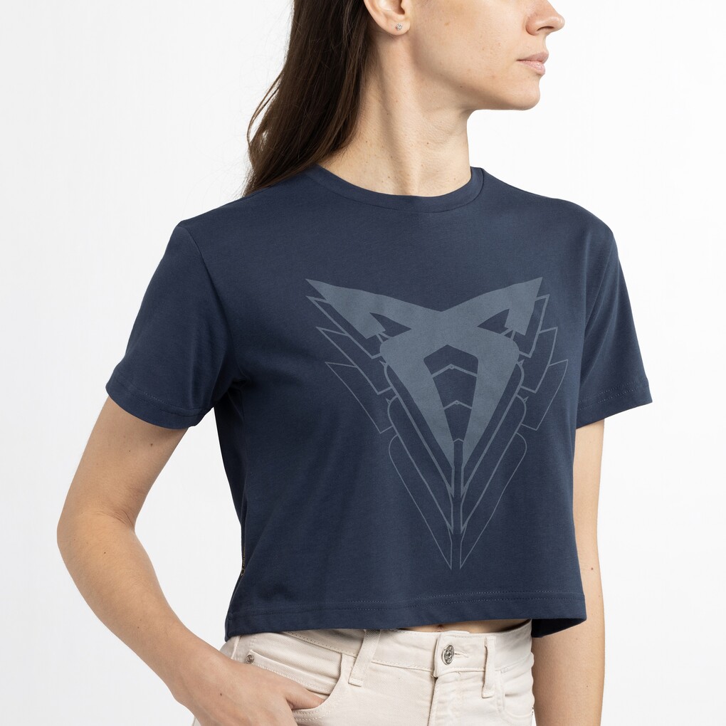 Dámské triko CROP TOP s velkým logem CUPRA