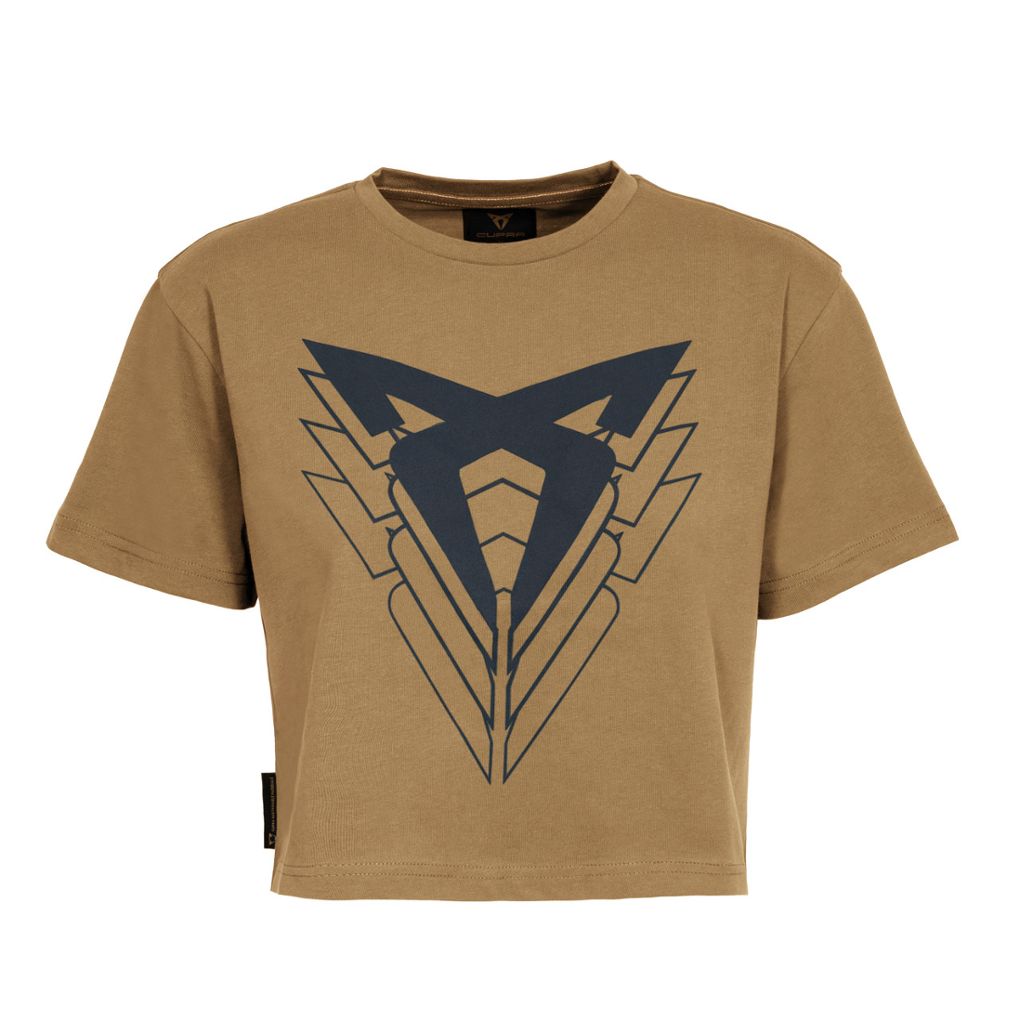 Dámské triko CROP TOP s velkým logem CUPRA