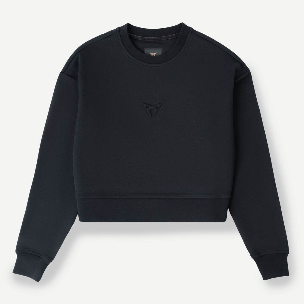 Dámská mikina CUPRA CREWNECK CROP TOP BLACK